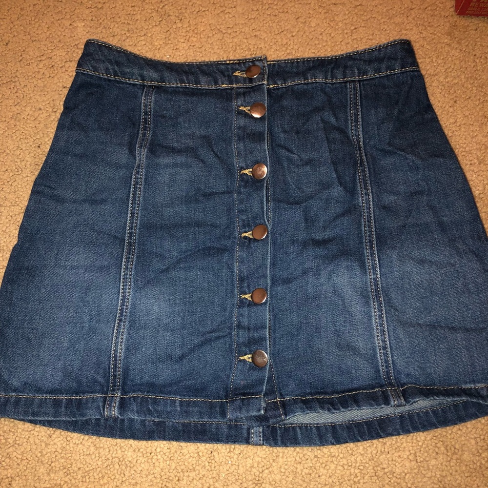 Button up jean skirt